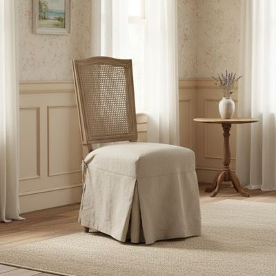 Cane Back Skirted Side Chair