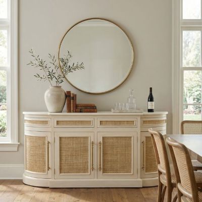 Cane Panel Curved Server Cabinet | SHIPS FREE