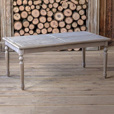 Cane Top Farmhouse Coffee Table