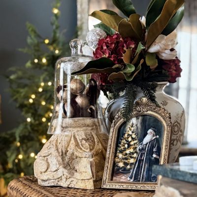 Carved Wood Mini Pillar Base