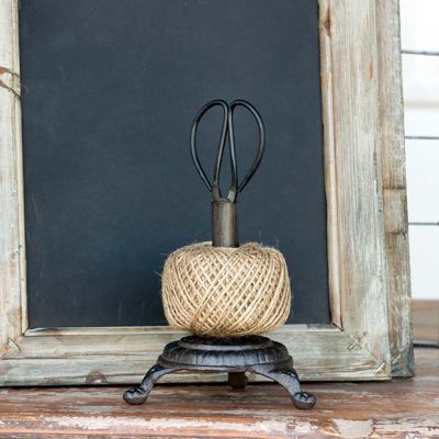 Cast Iron Twine Dispenser With Scissors