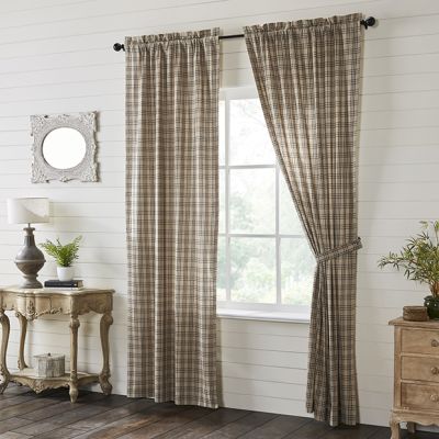 Casual Country Plaid Curtain Panel Set of 2