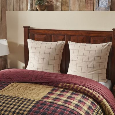 Casual Country Windowpane Check Euro Sham Set of 2