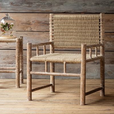 Casual Farmhouse Distressed Armchair