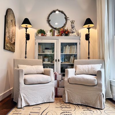 Casual Farmhouse Slip Covered Chair