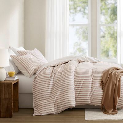 Casual Stripe 3 Piece Duvet and Shams Set