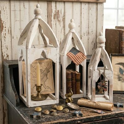 Cathedral Style Lantern Set of 3