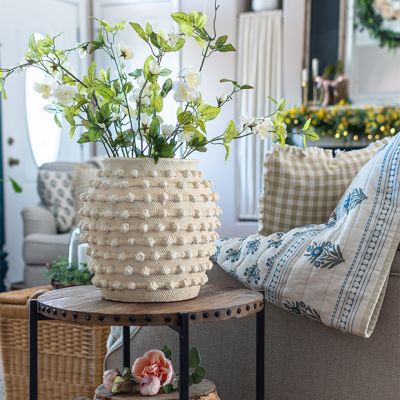 Cement Planter Vase With Textured Knots