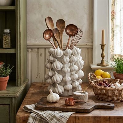 Ceramic Garlic Crock Vase