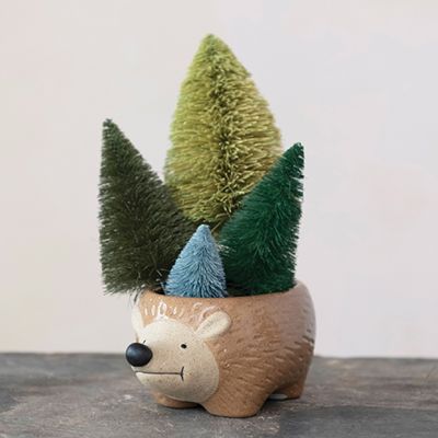 Ceramic Hedgehog Planter Set of 2