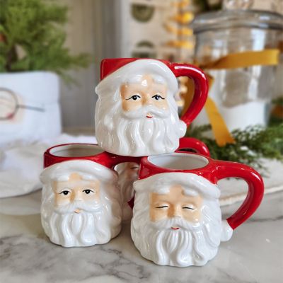 Ceramic Santa Mug Set of 4