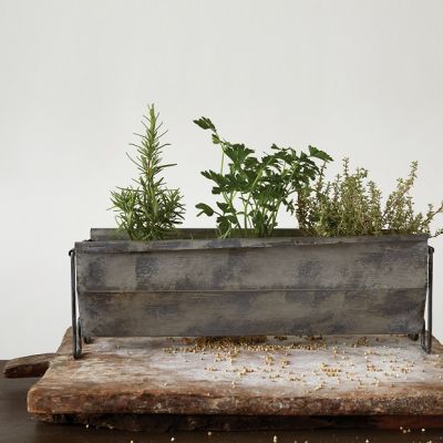 Distressed Finish Metal Trough