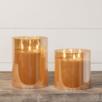Champagne Glass Flameless 3 Wick Candle