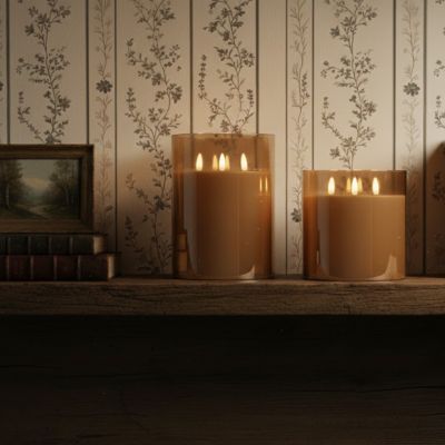 Champagne Glass Flameless 3 Wick Candle