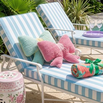 Chenille Bow Shaped Accent Pillow