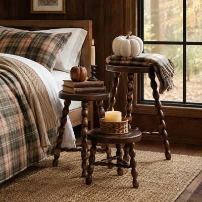 Chestnut Spindle Accent Stool