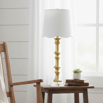 Chic Accents Table Lamp with Scalloped Shade