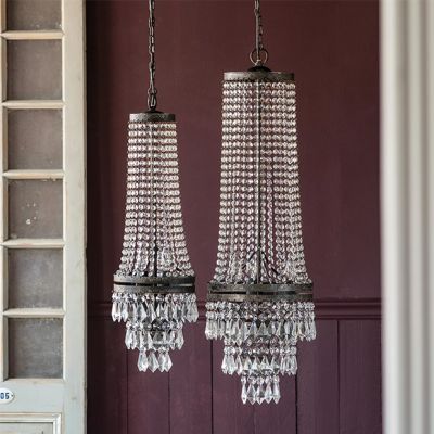 Chic Elegance Hanging Crystals Chandelier