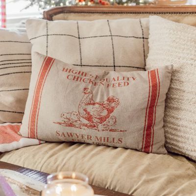 Chicken Feed Accent Pillow