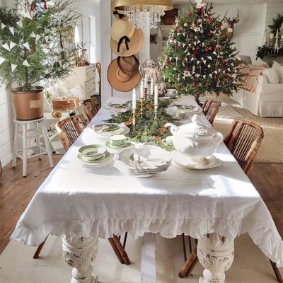Chippy Farmhouse Rectangle Dining Table