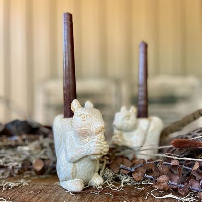 Chippy Squirrel Candleholder