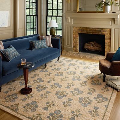 Chris Loves Julia + Loloi Rue Collection Moss/Blue Area Rug