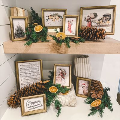 Christmas Joy Framed Wall Decor Set of 8