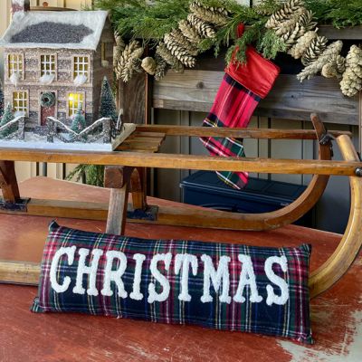 Christmas Plaid Long Lumbar Pillow Set of 2