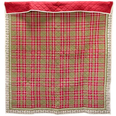 Christmas Plaid Quilted Throw Blanket