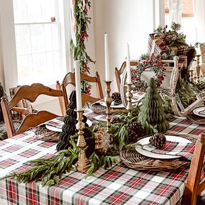 Christmas Tartan Plaid Tablecloth
