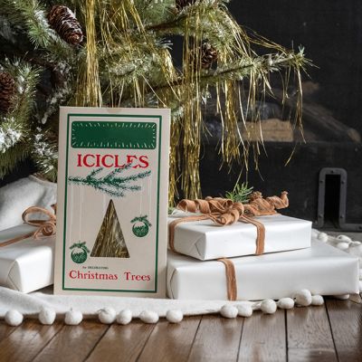 Christmas Tree Gold Tinsel Icicles