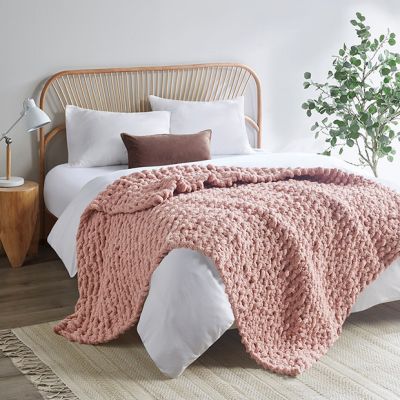 Chunky Knit Cozy Chenille Throw Blanket