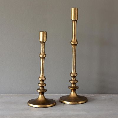 Classic Accents Brass Finish Candle Holder