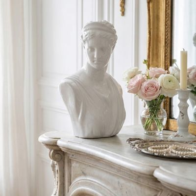 Classic Ceramic Female Bust Statue