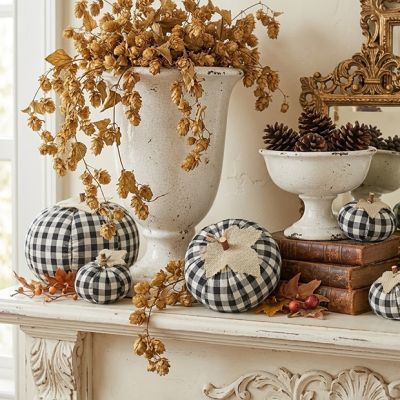 Classic Check Decorative Pumpkin
