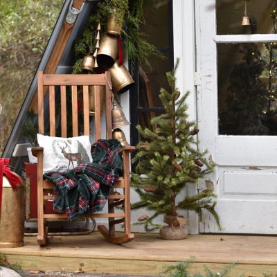 Classic Cottage Farmhouse Rocking Chair Natural