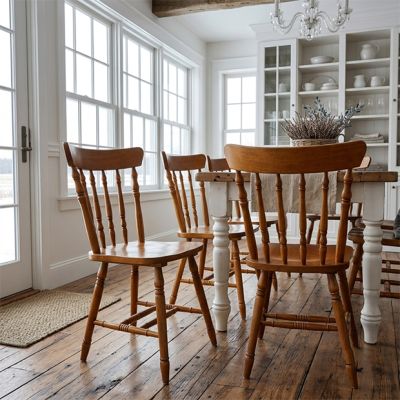 Classic Cottage Spindle Back Dining Chair Set of 2