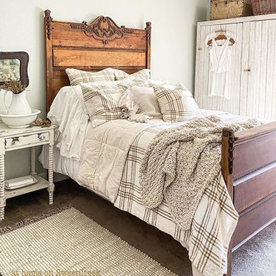 Classic Country Wheat Plaid Euro Sham