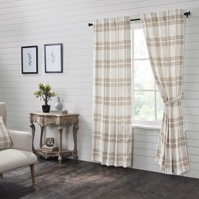 Classic Country Wheat Plaid Panel Set 40x84
