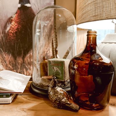 Classic Display Cloche With Wood Base