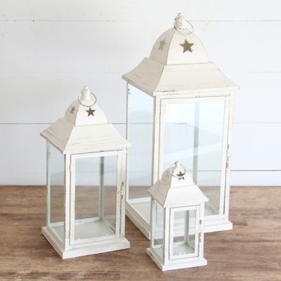 Classic Farmhouse Candle Lantern Set of 3