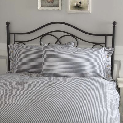 Classic Farmhouse Ticking Blue Stripe Pillow Sham