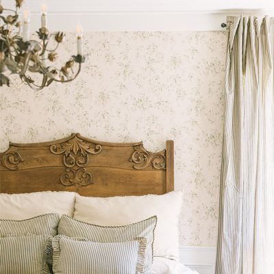 Classic Farmhouse Ticking Stripe Curtain Panel Set of 2