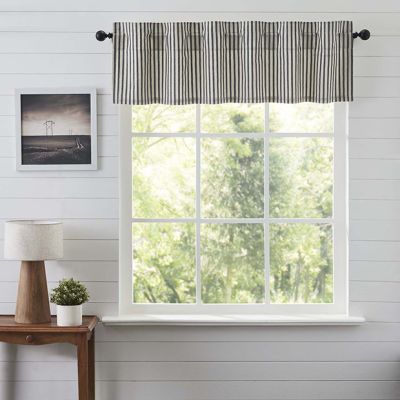 Classic Greys Ticking Stripe Window Valance