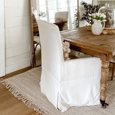 Classic Linen Slipcover Dining Chair