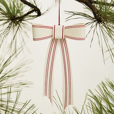 Classic Metal Bow Christmas Ornament 5 Inch