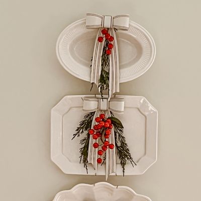 Classic Metal Bow Christmas Ornament 5 Inch