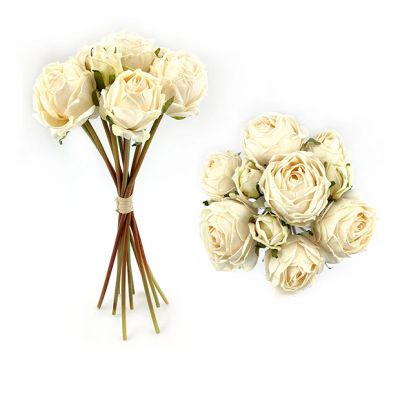 Classic White Dried Rose Bouquet Set of 2