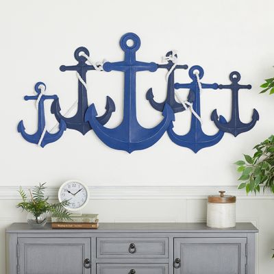 Coastal Blues 6 Anchor Wall Decor