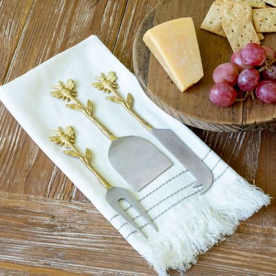 Coastal Cottage Fringed White Cloth Napkin